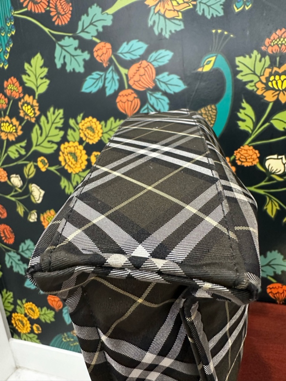 Burberry Plaid Nylon Tote Black Nova Check Mini Shopper NWOT - Picture 10 of 12